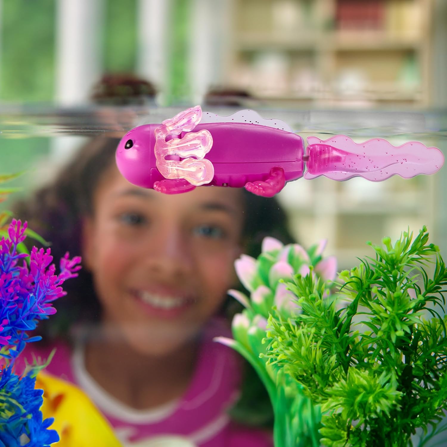 Fingerlings Interactive Baby Axolotl Ziggy Magenta Swims & Lights Up Fingerlings Interactive Baby Axolotl Ziggy Magenta Swims & Lights Up