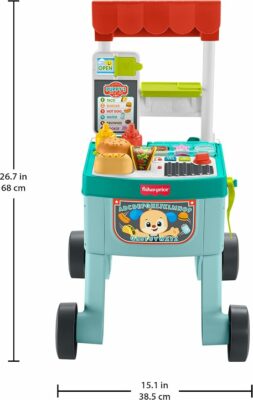 Fisher Price Baby Push Toy 4 in 1 Snack Cart Walker Learning Activity