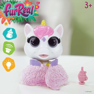 FurReal Airina The Unicorn Color Change Interactive Feeding Toy