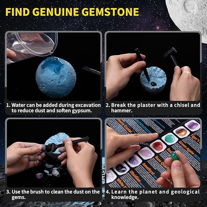 Gemstones Dig Kit Solar System Science Kit for Kids Gemstones Dig Kit Solar System Science Kit for Kids