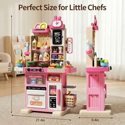 Kids Kitchen Playset with Sound & Light