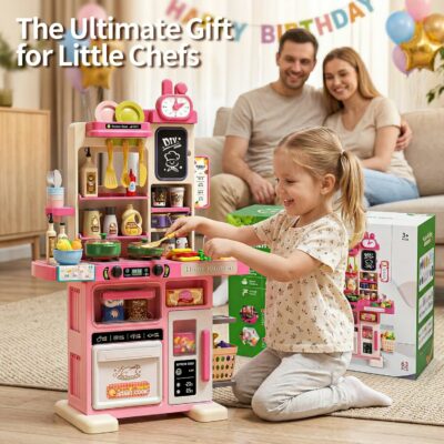 Kids Kitchen Playset with Sound & Light