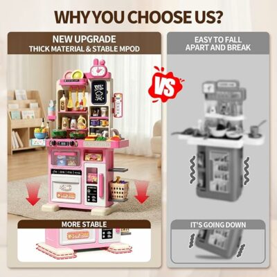 Kids Kitchen Playset with Sound & Light