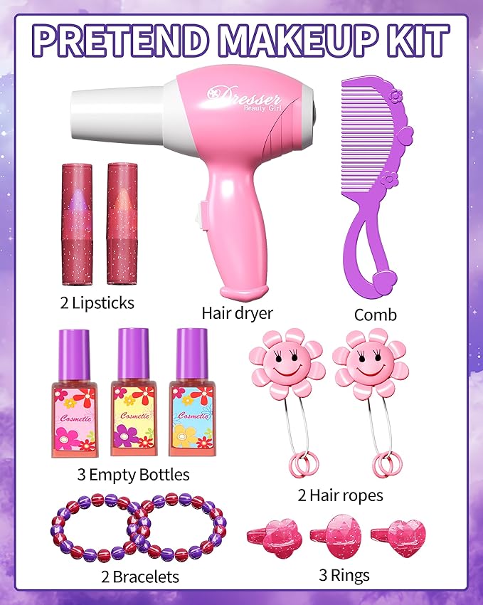 Kids Makeup Vanity Set with Accessories Kids Makeup Vanity Set with Accessories