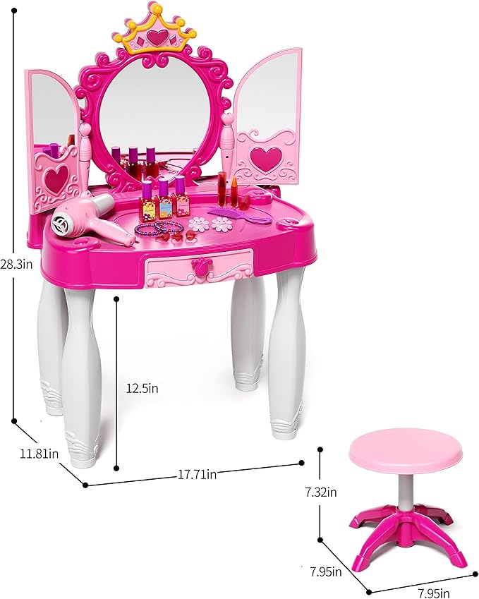 Kids Makeup Vanity Set with Accessories Kids Makeup Vanity Set with Accessories