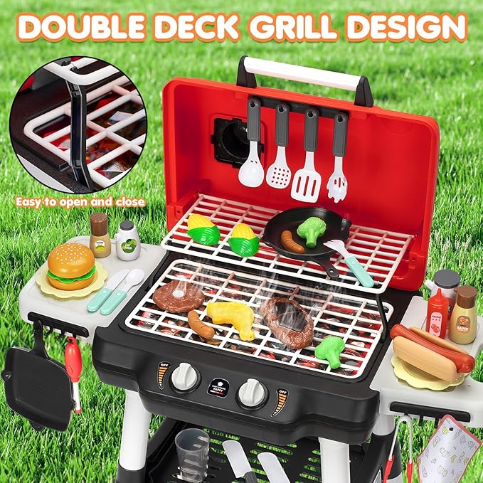 Kids Play Kitchen Toys BBQ Grill Playset Kids Play Kitchen Toys BBQ Grill Playset