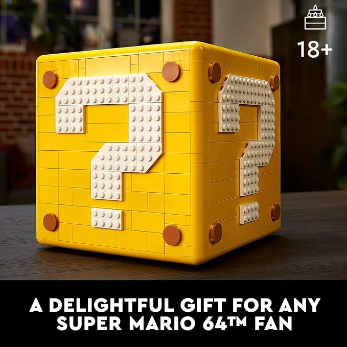 LEGO Super Mario 64 Question Mark Block Building Set Video Game Model Set LEGO Super Mario 64 Question Mark Block Building Set Video Game Model Set