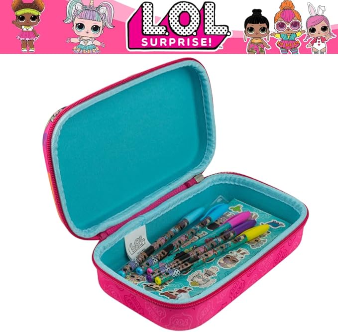 LOL Surprise Dolls Pencil Case Set with LOL Stickers and Gel Pens LOL Surprise Dolls Pencil Case Set with LOL Stickers and Gel Pens