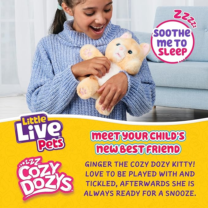 Little Live Pets Cozy Dozys Ginger The Pet Cat Toy Little Live Pets Cozy Dozys Ginger The Pet Cat Toy