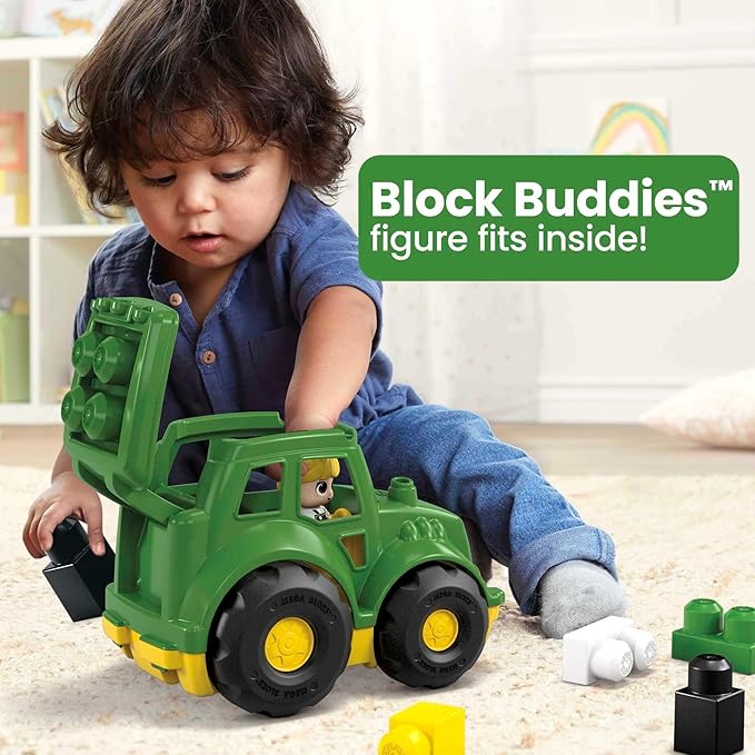 MEGA BLOKS John Deere Lil’ Tractor with 6 Pieces and Storage Blocks Toy Set MEGA BLOKS John Deere Lil’ Tractor with 6 Pieces and Storage Blocks Toy Set