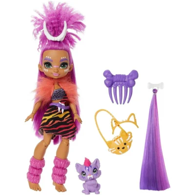 Mattel Cave Club Roaralai Doll Playset with Dinosaur Pet 5 Pieces