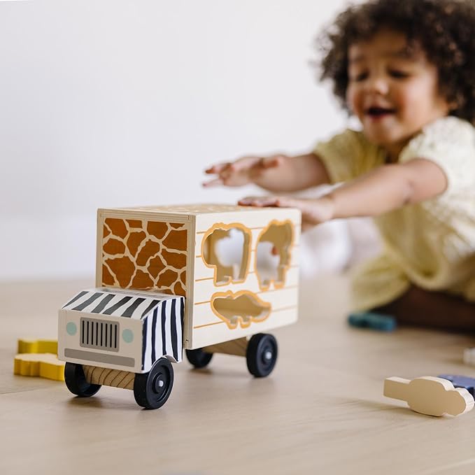 Melissa & Doug Animal Rescue Shape-Sorting Truck Wooden Toy Melissa & Doug Animal Rescue Shape-Sorting Truck Wooden Toy