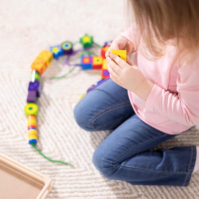 Melissa & Doug Deluxe Wooden Lacing Beads Educational Activity Melissa & Doug Deluxe Wooden Lacing Beads Educational Activity