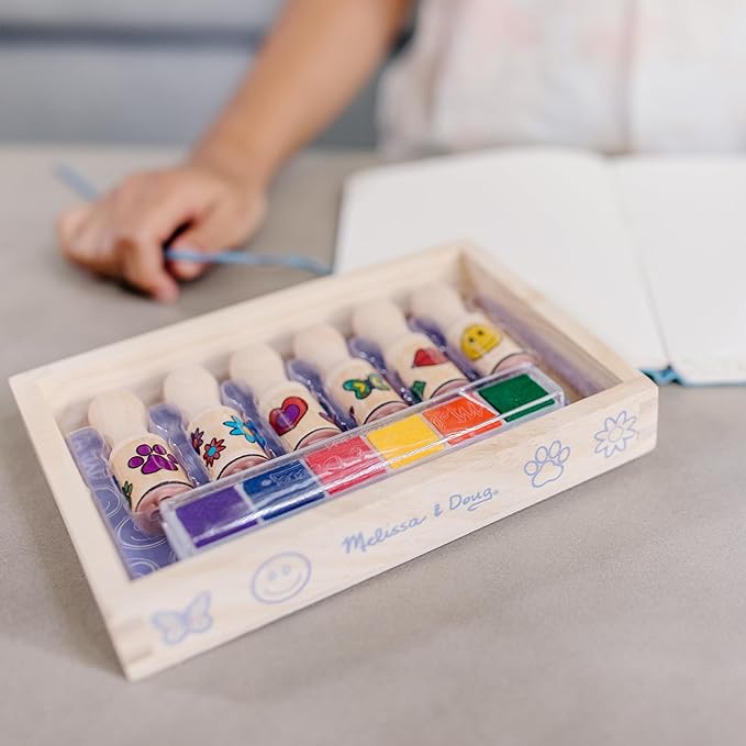 Melissa & Doug Happy Handles Wooden Stamp Set Melissa & Doug Happy Handles Wooden Stamp Set