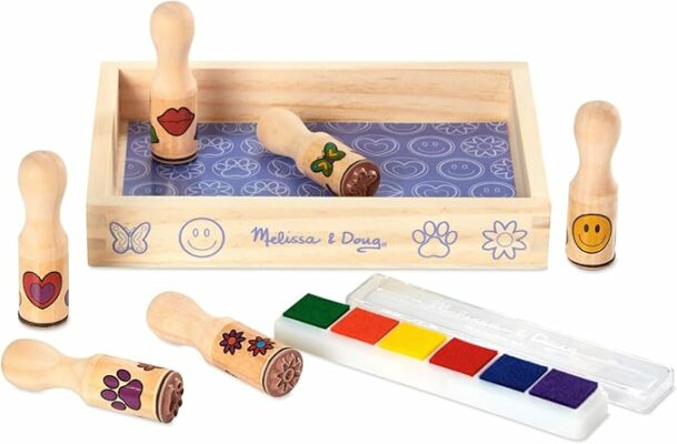 Melissa & Doug Happy Handles Wooden Stamp Set