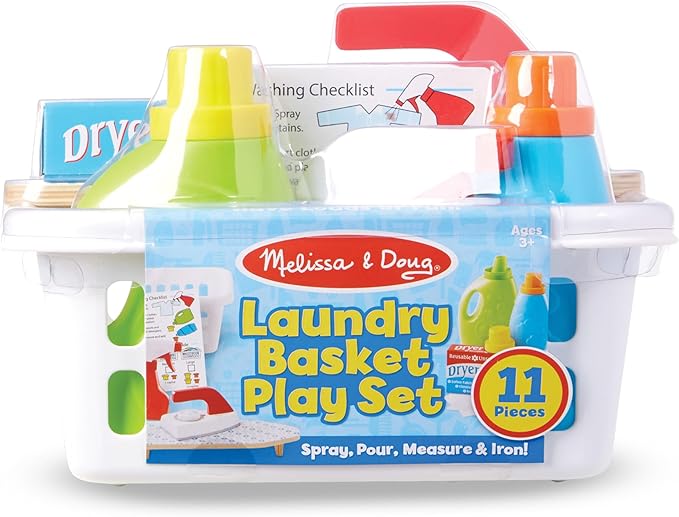 Melissa & Doug Laundry Basket Play Set with Wooden Iron and Accessories Melissa & Doug Laundry Basket Play Set with Wooden Iron and Accessories