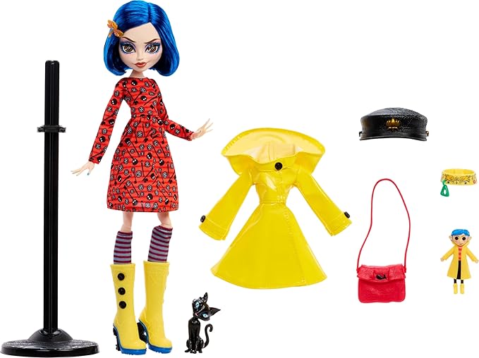 Monster High Skullector Doll Coraline Collectible in Yellow Raincoat Monster High Skullector Doll Coraline Collectible in Yellow Raincoat
