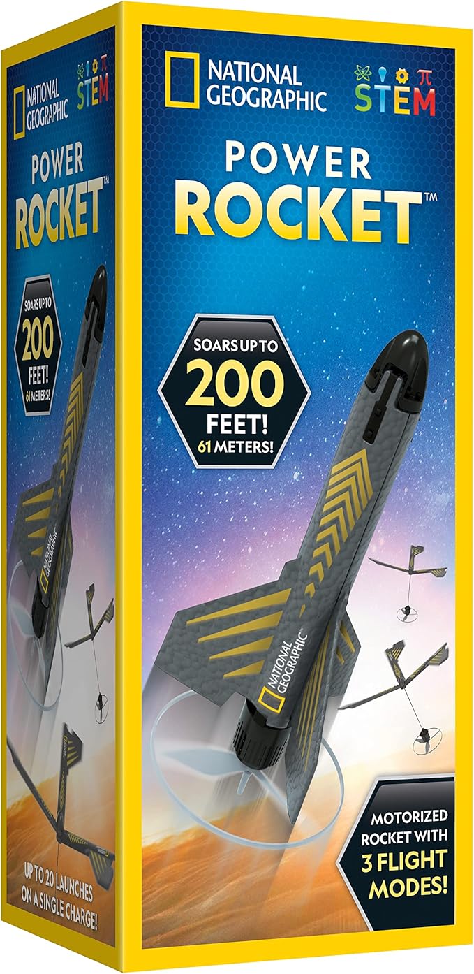 National Geographic Rocket Launcher Motorized Air Rocket Toy
