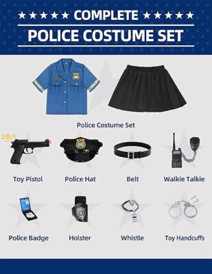 Police Costume Set for Girls
