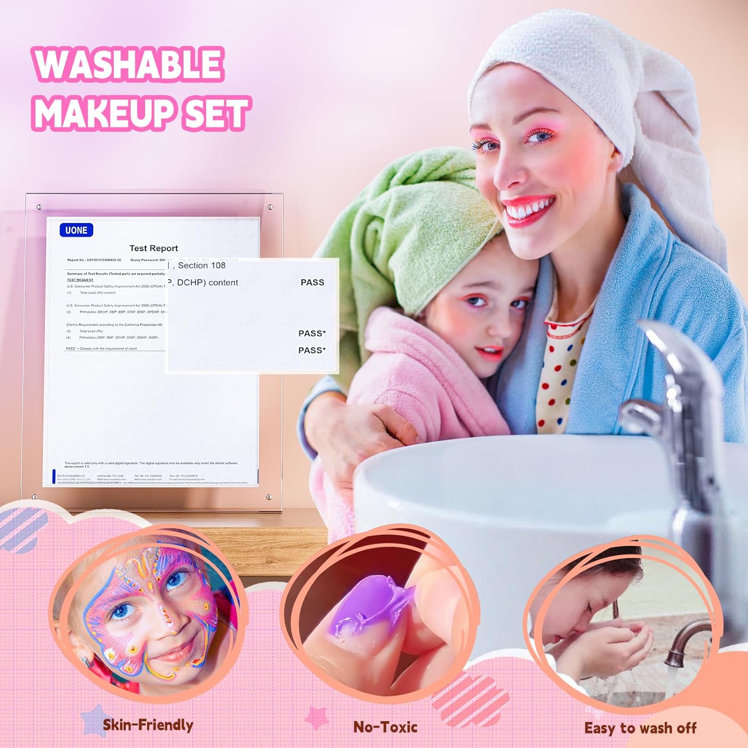 Real Washable Make Up Set with Storage Case for Girls Real Washable Make Up Set with Storage Case for Girls