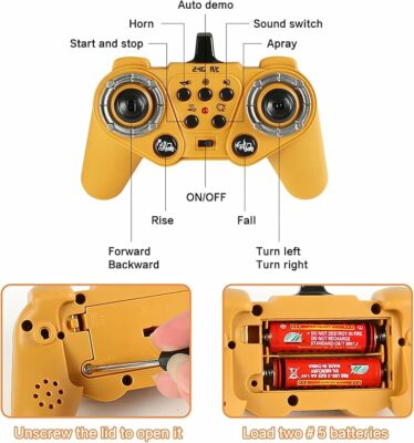 Remote Control Forklift 11 Channel Rc Cranes Construction Toy