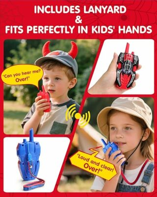 Spider Hero Walkie Talkies for Kids 2 Pack Indoor & Outdoor Toys