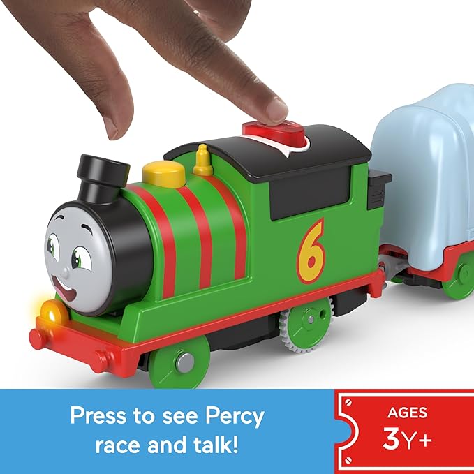 Thomas & Friends Motorized Toy Train Talking Percy Battery Powered Engine Thomas & Friends Motorized Toy Train Talking Percy Battery Powered Engine