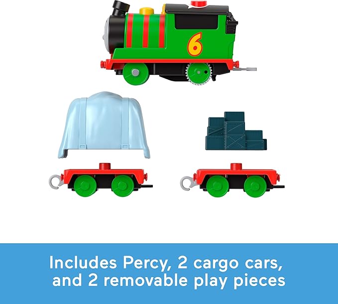 Thomas & Friends Motorized Toy Train Talking Percy Battery Powered Engine Thomas & Friends Motorized Toy Train Talking Percy Battery Powered Engine