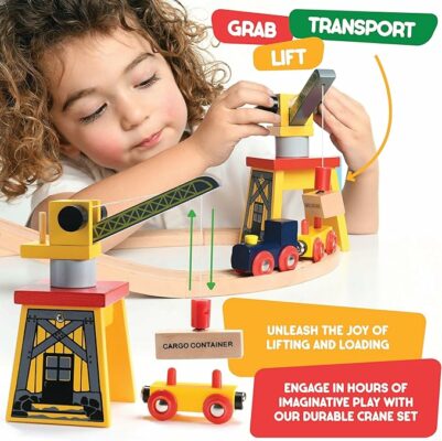 Wooden Train Set 38 Pieces Track Set
