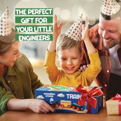 Wooden Train Set 38 Pieces Track Set