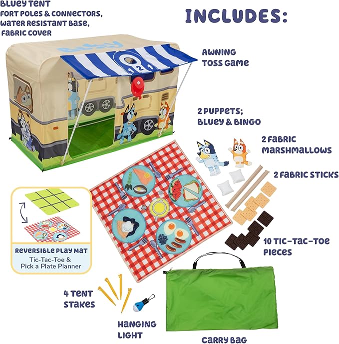 BLUEY Camping Activity Fort Indoor and Outdoor Play House Toy for Kids BLUEY Camping Activity Fort Indoor and Outdoor Play House Toy for Kids