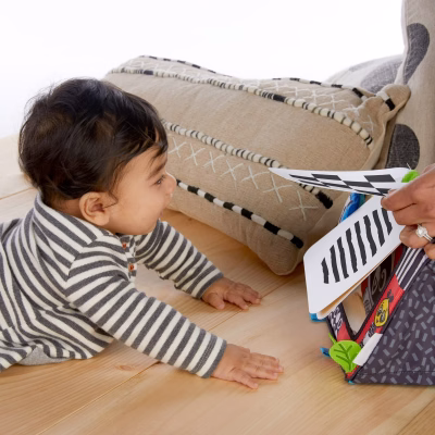 Baby Einstein Flip for Art High Contrast Floor Activity Mirror with Take Along Cards
