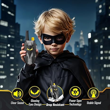 Batman Walkie Talkies for Kids with Flashing Eye Lights Batman Walkie Talkies for Kids with Flashing Eye Lights