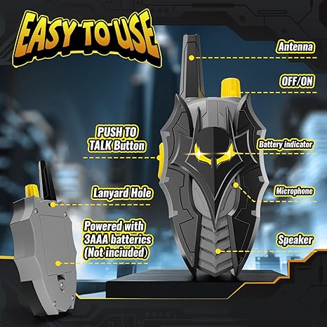 Batman Walkie Talkies for Kids with Flashing Eye Lights Batman Walkie Talkies for Kids with Flashing Eye Lights
