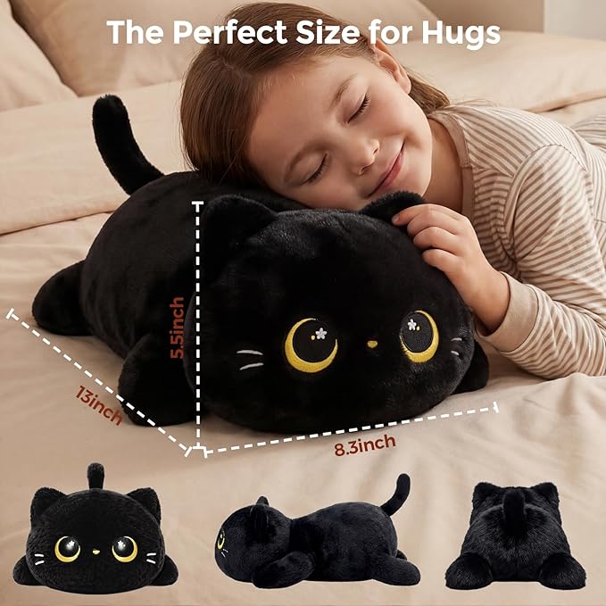 Cute Black Cat Plush Pillow Stuffed Animal Cute Black Cat Plush Pillow Stuffed Animal