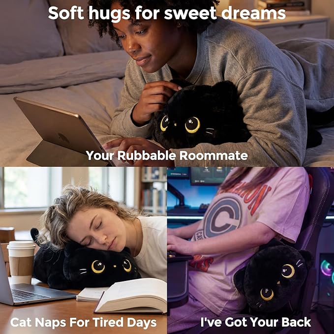 Cute Black Cat Plush Pillow Stuffed Animal Cute Black Cat Plush Pillow Stuffed Animal