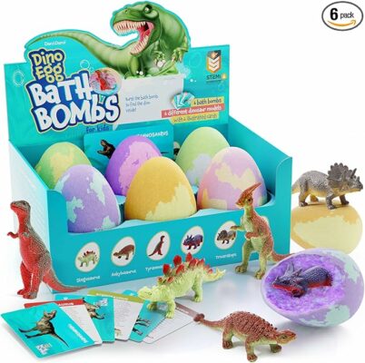 Dino Egg Bath Bombs for Kids Easter Basket Stuffers