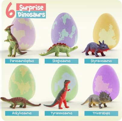 Dino Egg Bath Bombs for Kids Easter Basket Stuffers