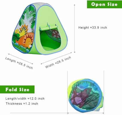 Dinosaur Kids Pop up Play Tent Playhouse