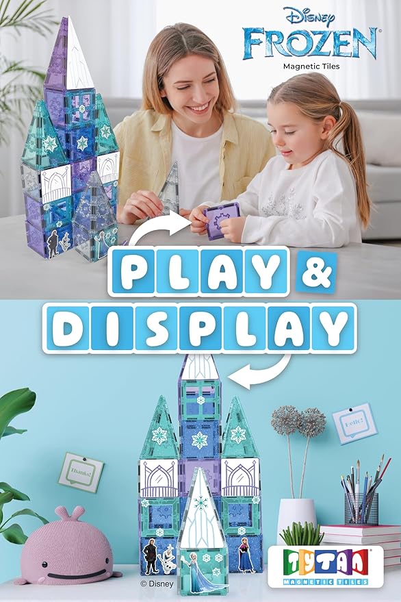 Disney Frozen Magnetic Tiles Princess Castle 68 Piece STEAM Building Set 33 Disney Frozen Magnetic Tiles Princess Castle 68 Piece STEAM Building Set