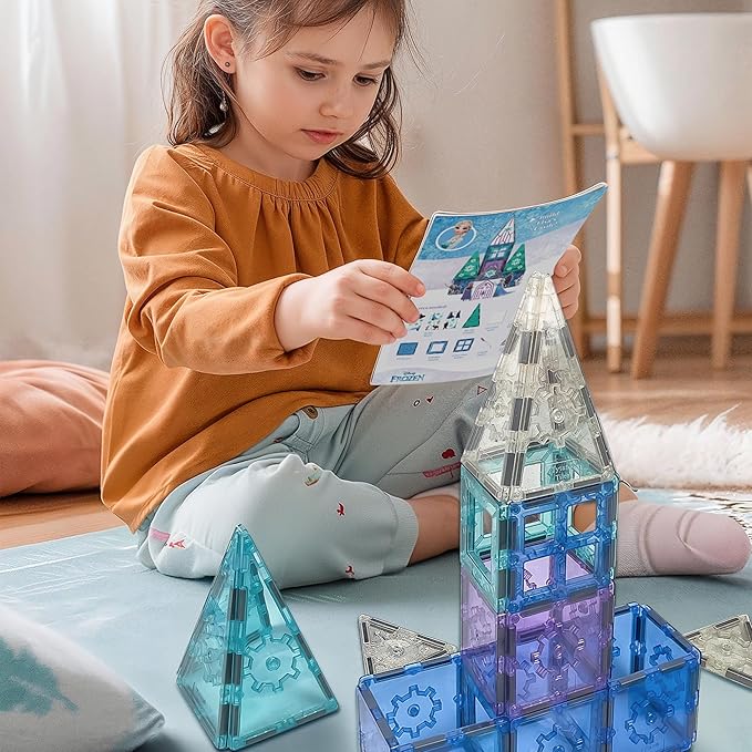 Disney Frozen Magnetic Tiles Princess Castle 68 Piece STEAM Building Set 34 Disney Frozen Magnetic Tiles Princess Castle 68 Piece STEAM Building Set