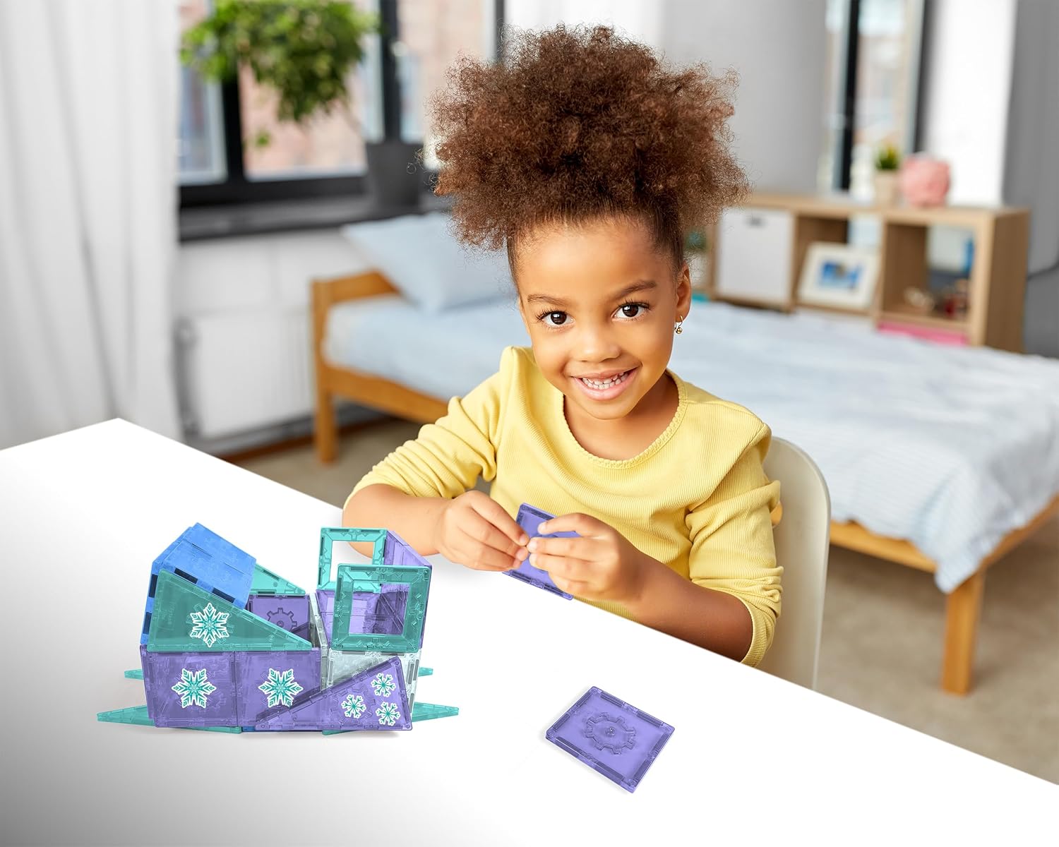 Disney Frozen Magnetic Tiles Princess Castle 68 Piece STEAM Building Set Disney Frozen Magnetic Tiles Princess Castle 68 Piece STEAM Building Set