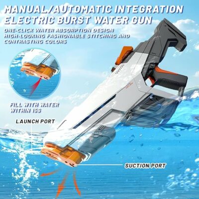 Electric Water Gun Automatic Water Gun with Water Absorption