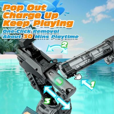 Electric Water Gun for Kids Automatic Squirt Gun with Flashing Muzzle