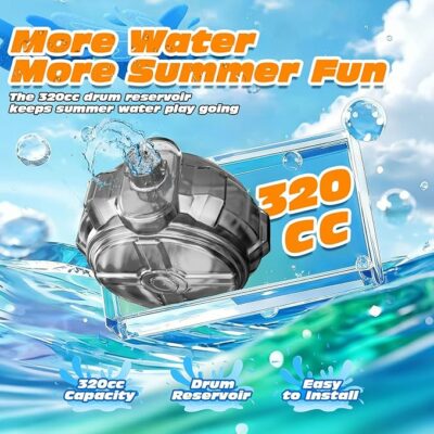 Electric Water Gun for Kids Automatic Squirt Gun with Flashing Muzzle