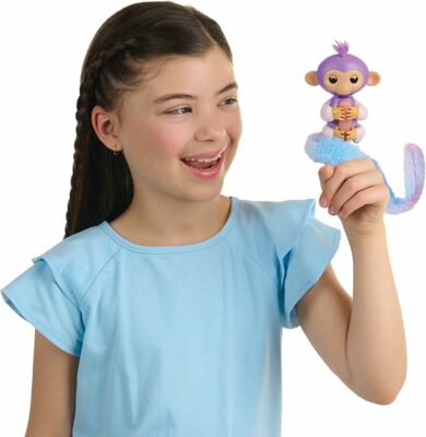 Fingerlings Snuggle Tails Interactive Purple Monkey