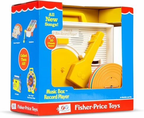Fisher Price Classics Record Player Interactive Retro Toy for Kids