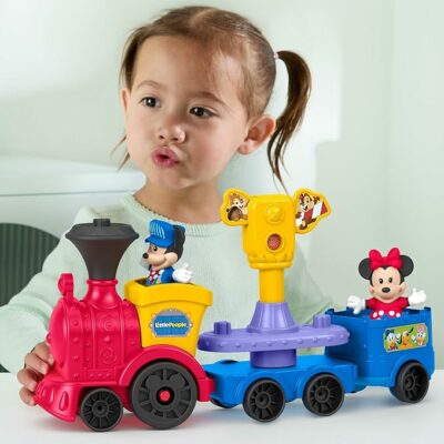 Fisher-Price Disney Jr Mickey & Minnie Musical Train with 2 Figures
