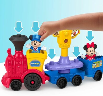 Fisher-Price Disney Jr Mickey & Minnie Musical Train with 2 Figures