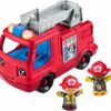 Fisher-Price Little People Fire Truck Musical Push Along Vehicle with 2 Figure
